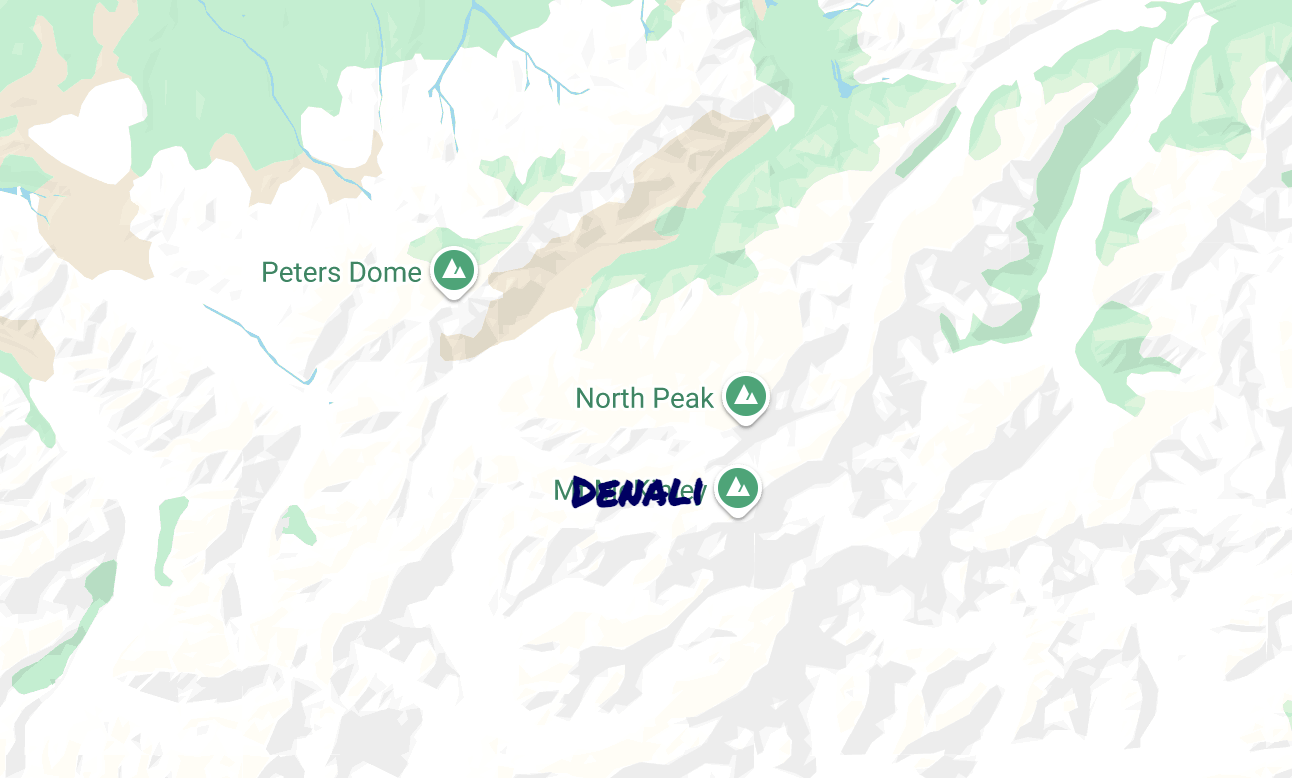Map showing Denali label change